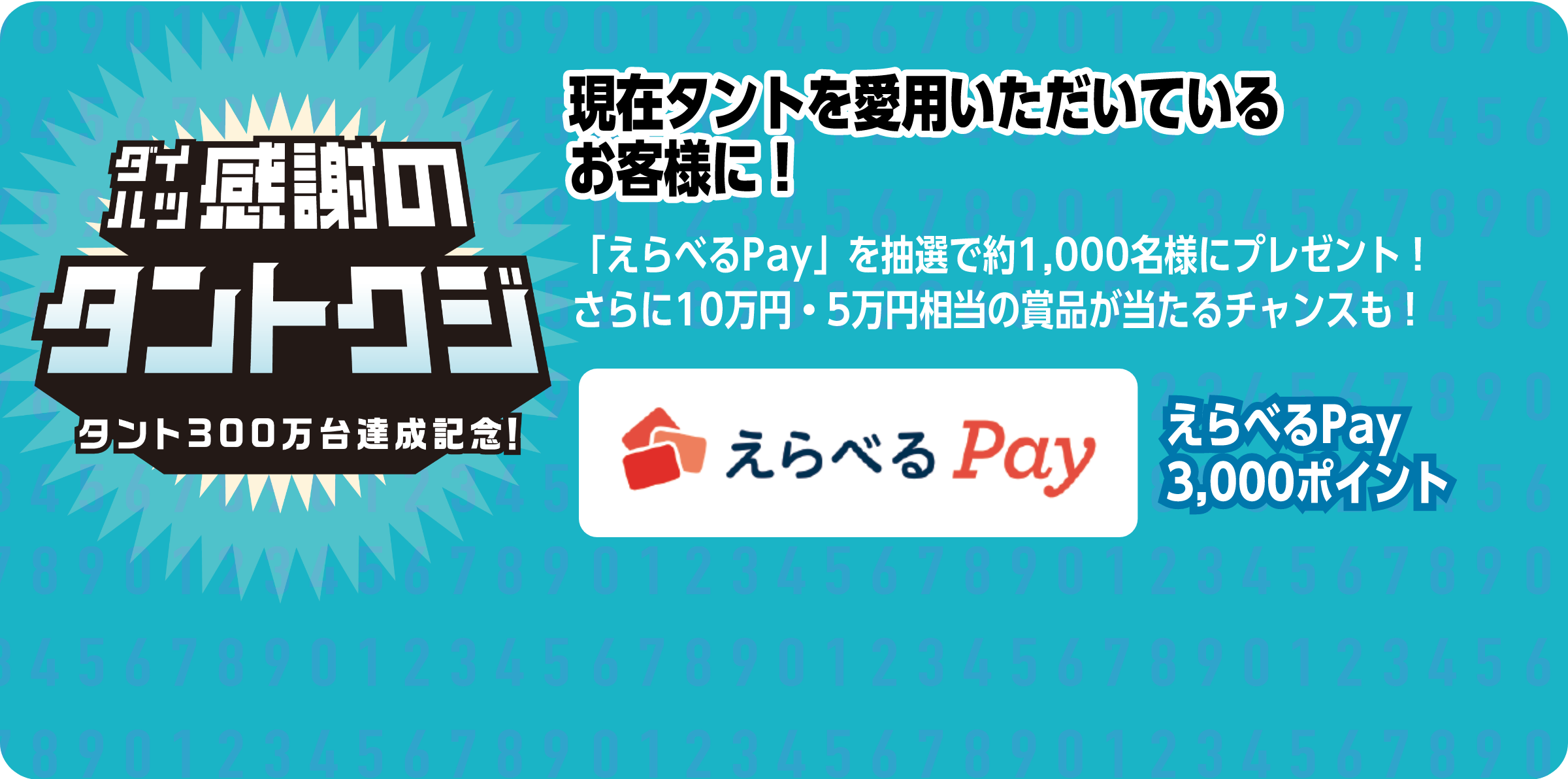 ダイハツ感謝のタントクジタント300万台達成記念！